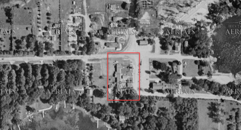 Ellinee Amusement Center - 1955 Aerial (newer photo)